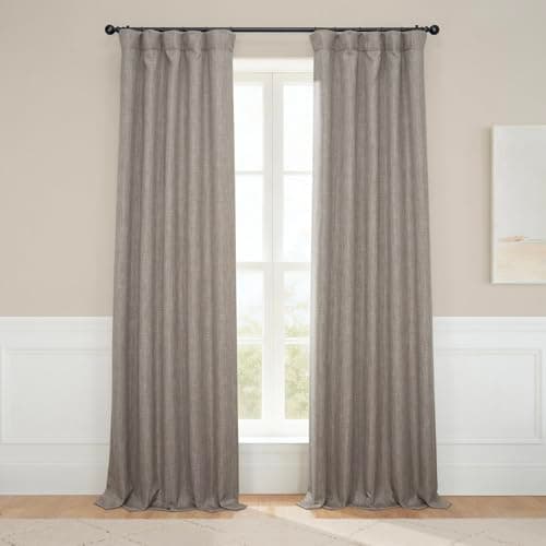 HPD Half Price Drapes - Faux L... - Drapes for Home Decor, Mink