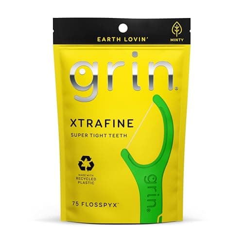 GRIN XtraFine Flosspyx, Floss ...Safe Soft Fold-Back Tooth Pick