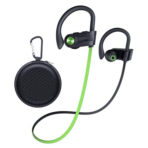 JOYWISE Bluetooth Headphones, Wireless Earbuds IPX7 Waterproof Bluetooth 5.3 Headphones with 16Hrs Playtime Stereo Bass Headsets with Mic Running Headsets with Earhooks for Sports Running Workout
