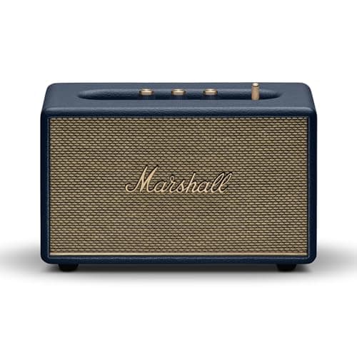 Marshall Acton III Bluetooth Home Speaker - Loud Stereo Sound with Bass and Treble Controls | Plug-in Powered | 3.5mm Aux Input - Midnight Blue $199.99