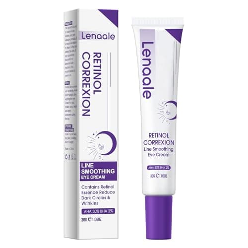 Eye Cream, Retinol Eye Cream for Dark Circles, Puffiness Anti Aging, with Hyaluronic Acid, Peptides and Caffeine, Reduces Bags, Smooths Fine Lines and Wrinkles, Hydrating Firming Eye Treatment