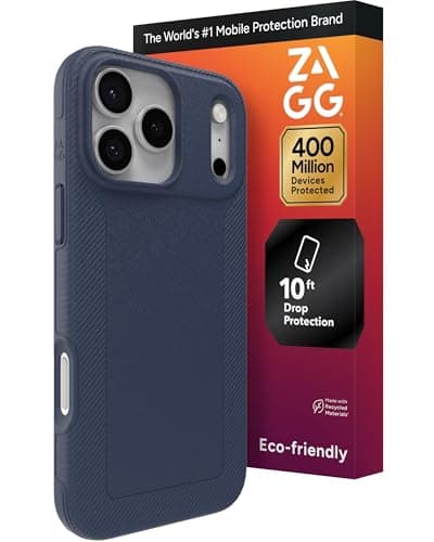 ZAGG Luxe Snap Phone Case for iPhone 17 Pro Max - Blue Navy, Durable Graphene for Drop Protection (10ft/3m), Slim Lightweight Design, MagSafe Compatible