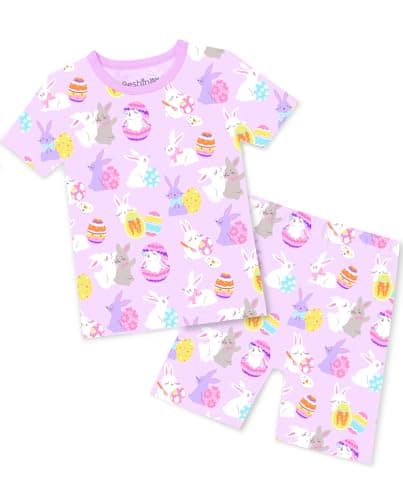 babee Reshinee Toddler Girls Summer Short Sleeve Pajamas Kids Pjs 4-5T Unicorn Mermaid 2pcs