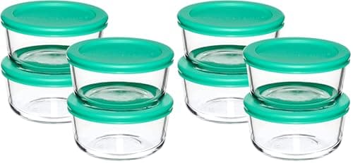 Anchor Hocking 2 Cup Glass Sto... Mint SnugFit Lids (Pack of 2)