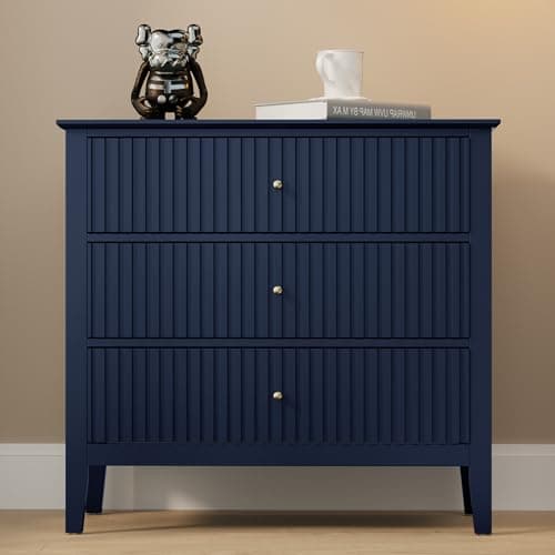 May in Color Large Blue 3-Draw...ay Living Room Entryway Office