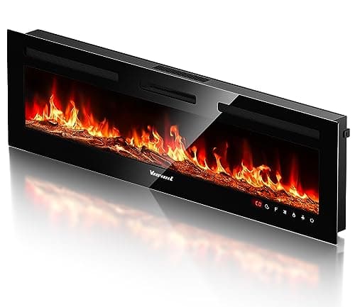 VISVEIL Electric Fireplace 60I...e for Living Room Easy Install