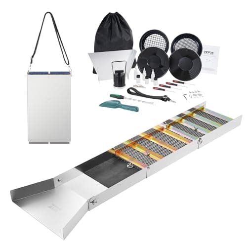 VEVOR Complete Sluice Box Gold...ting Magnet, Backpack and More