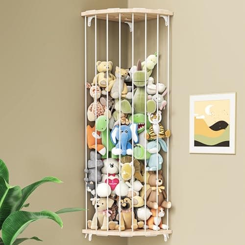 44"- 80" Zayysoha Adjustable Wood Corner Stuffed Animal Storage Cage (Reinforced Star & Moon Cutout Pattern) $9.89 + Free Shipping w/ Prime or on $35+