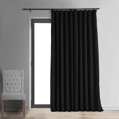 HPD Half Price Drapes Signatur...ow Curtains, 100W x 84L, Black