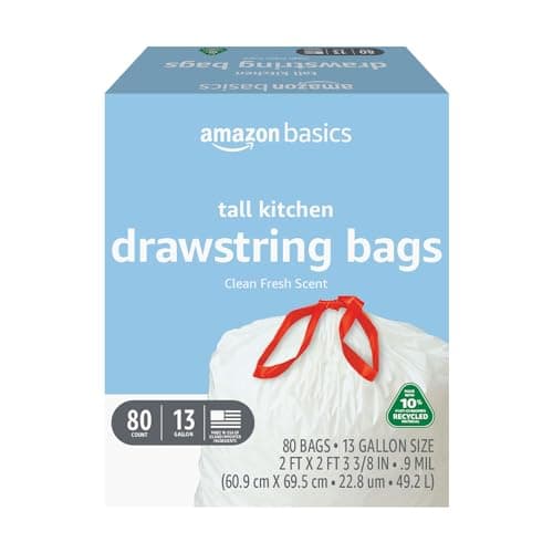 Amazon Basics 13-Gallon Trash Bags 80-Count Only $6 Shipped (Reg. $13)
