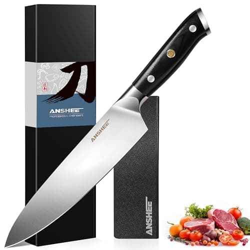 Anshee 8" Stainless Steel Full Tang Gyuto Chef Knife $9.99