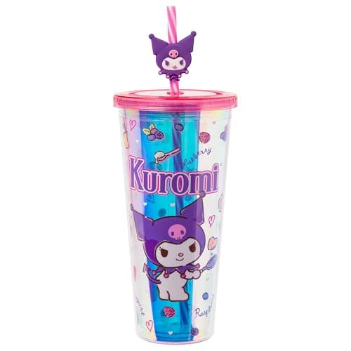 Silver Buffalo Sanrio Hello Ki...id and Straw Topper, 24 Ounces