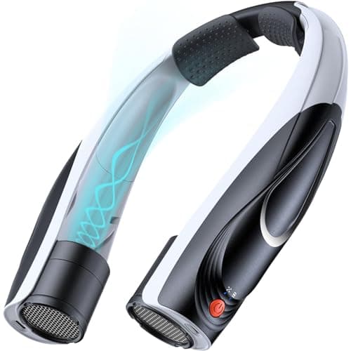 Tenvolti 6000mAh Rechargeable 6-Speed Neck Fan (Black/White) $14 + Free S&H