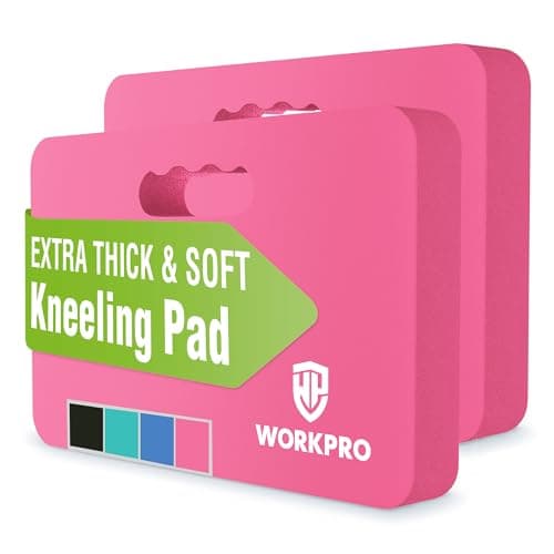 WORKPRO Extra Thick Kneeling Pad2 Pack, 17.5 x 11 x 1.5 in, Pink