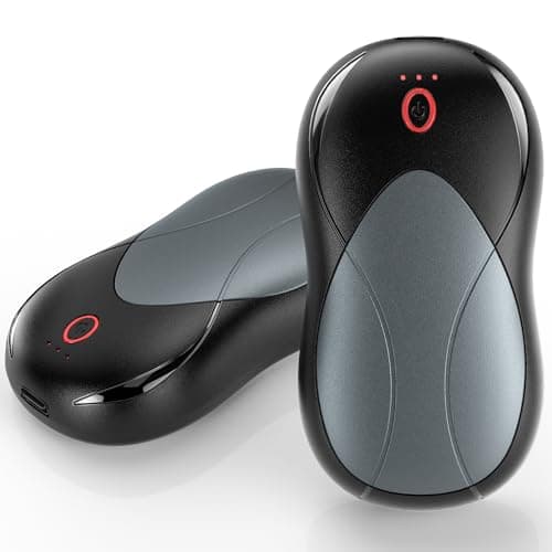 Hand Warmers Rechargeable 2 Pack, 6000mAh Portable Pocket Size, 3 Heat Settings Magnetic Attraction, Electric Hand Warmer for Outdoors, Hunting, Golf, Camping, Warm Gifts