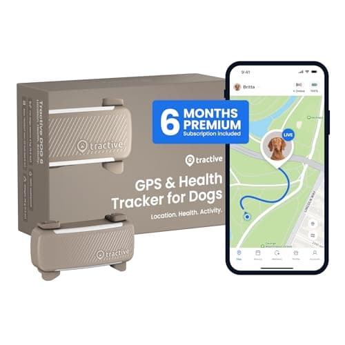Tractive Smart Dog GPS Tracker... Dog Collar Attachment (Brown)