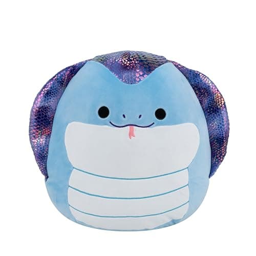 [Prime] $8.65: Squishmallows Original 14in Suzmac The Blue Cobra with Iridescent Scale Back – Official Jazwares Plush (Large)