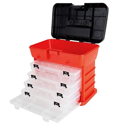 Stalwart Portable Small Parts Organizer w/ 4 Removable Multi-Compartment Trays $16.65