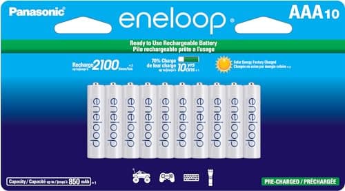 $18.80* | 10-Ct Panasonic Eneloop AAA 850mAh Ni-MH Pre-Charged Rechargeable Batteries at Amazon ($1.88 each)