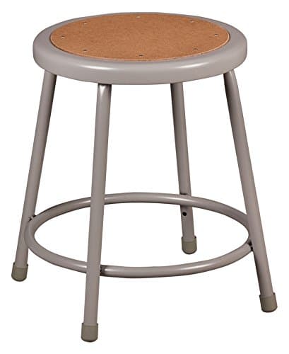 Steel Stool with Hardboard Seat, 18" Seat Height