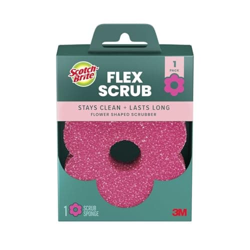 Scotch-Brite Flex Scrub, Pink,... Non- Scratch,1 Kitchen Sponge