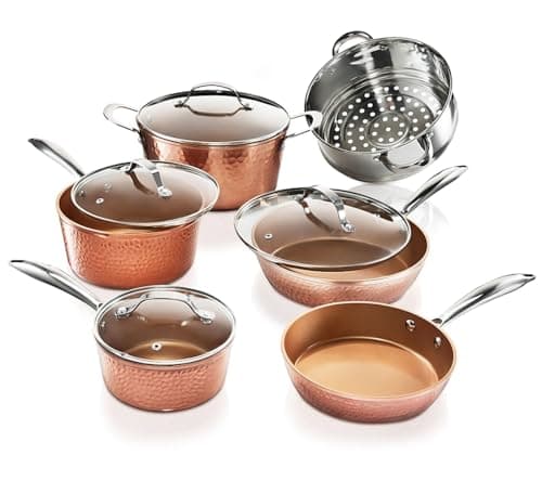 Gotham Steel Hammered 15 Pc Ce...S Free, Oven & Dishwasher Safe