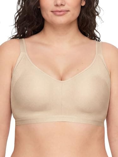 Warner's Women's Easy Does It Underarm Smoothing with Seamless Stretch Wireless Lightly Lined Comfort Bra RM3911A, Butterscotch, X-Large