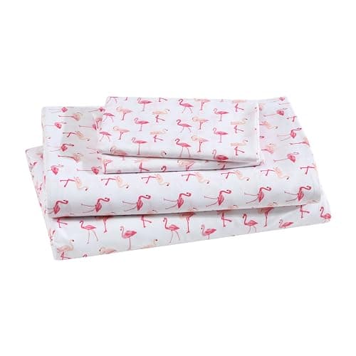 Beatrice Home Fashions Printed...llowcase, Queen, Pink Flamingo