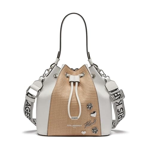 KARL LAGERFELD Paris Women's Handbags Bucket, Natural, One Size $97.01