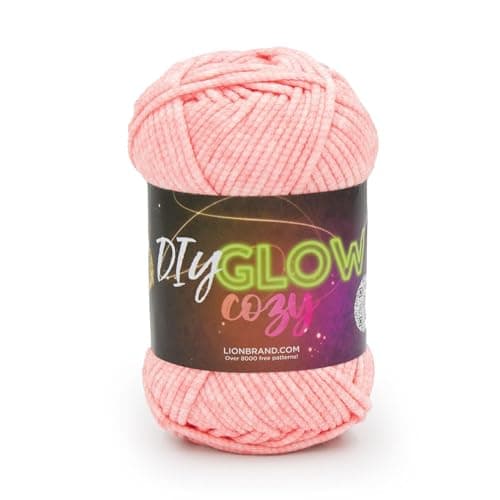Lion Brand Yarn, DIY Glow Cozy...nitting & Crafts, Pink, 1 Pack