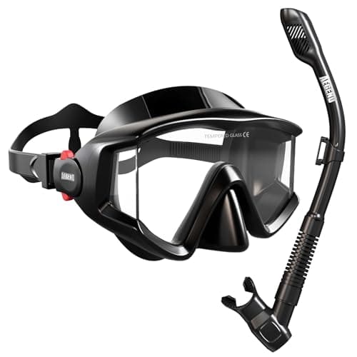 Aegend Snorkeling Gear for Adult Men Women - Snorkel Mask with Dry Top Snorkel $8.97