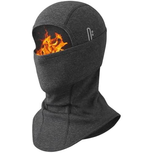 ShinHye Balaclava Ski Mask for Cold Weather, Windproof Thermal Face Masks for Winter Outdoor Sport, Riding Motorcycle Snowboarding Ice Fishing Warm Mask Unisex Grey
