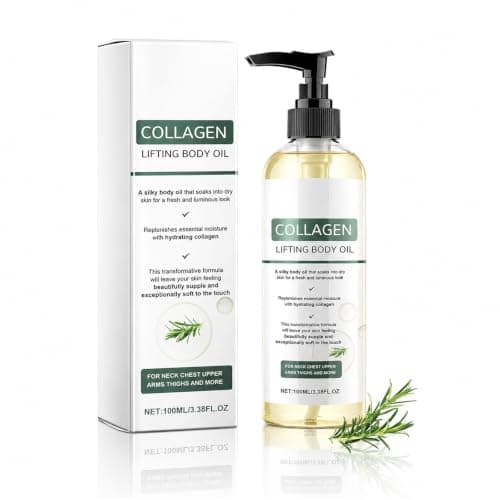 Kcalina Collagen Oil, Collagen Lifting Body Oil for Firming & Hydration, Lightweight Non-Greasy After Shower Moisturizer for Smooth, Soft-Looking Skin, Daily Body Care for Women & Men, 3.38 Fl Oz
