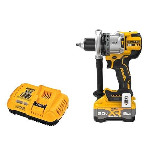 DEWALT 20V MAX XR 1/2 Inch Cordless Hammer Drill Kit with 8AH Battery and Charger (DCD1007WW1) $256.9