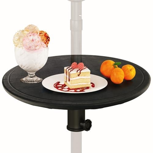 Giantex Umbrella Pole Table Tr... Deck, Garden, Poolside, Black
