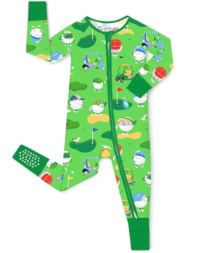 babee Reshinee Bamboo Viscose Baby Footie Pajama, Zipper Pajamas for Baby Boys & Baby Girls, Sleep and Play Footed Pajamas 18-24M