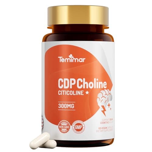 Temimar Citicoline (CDP Cholin...Made in USA, 60 Vegan Capsules