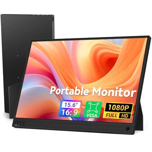 HotYeah 15.6" 1080p IPS USB-C Portable Monitor with Kickstand $29
