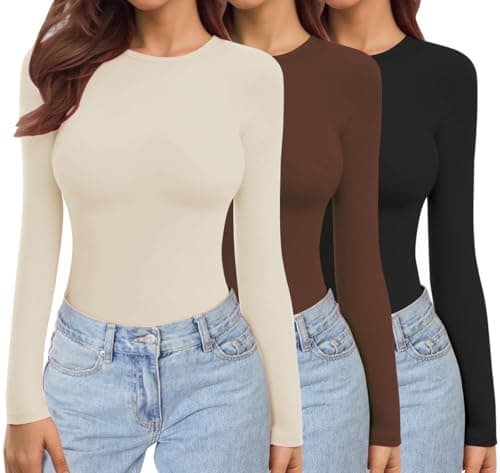 Women’s Stretchy Long-Sleeved Shirts Just $5 Each on Amazon