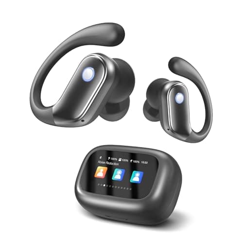 jaddsa Wireless Earbuds, Bluetooth 5.4 Sport Headphones with Smart Charging Case, ENC Noise Cancelling, Ear Buds with IPX7 Waterproof & Bass Stereo Sound for iOS, Android – Jet Black