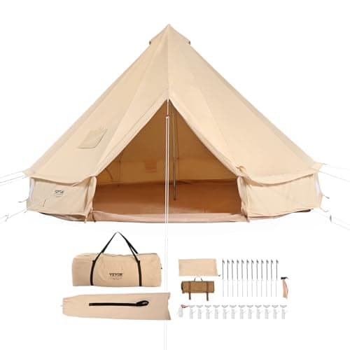 VEVOR Canvas Bell Tent,4 Seaso... Camping Outdoor Hunting Party