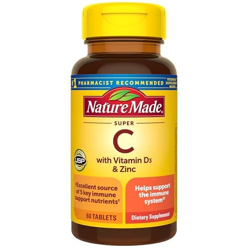 60-Count Nature Made Super C Vitamin C, Zinc & Vitamin D3 Tablets $7.91 w/ S&S + Free Shipping w/ Prime or on $35+