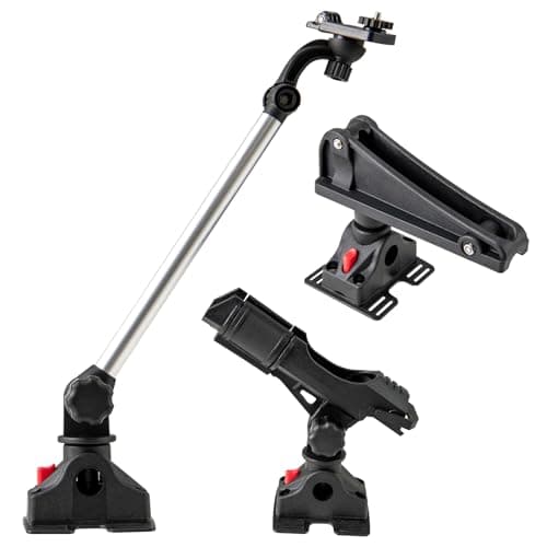 GYMAX Fishing Rod Holder, Boat...s, 360 Rotatable Mounting Base