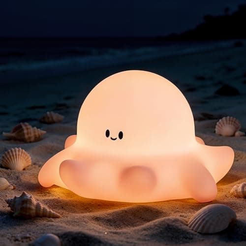 DAMELYN Octopus Night Light for Kids, Adjustable and Timed Silicone Night Lamp, Octopus Lamp Room Decor for Nursery Suitable for Boys and Girls