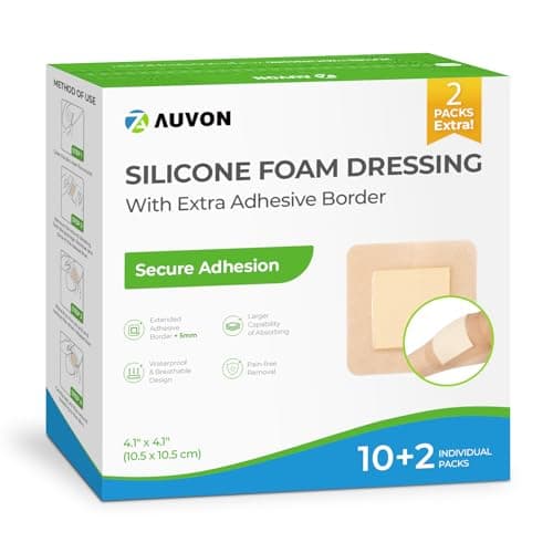 12-ct of 4x4" AUVON Silicone Foam Wound Dressings $7.20 @ Amazon w S&S