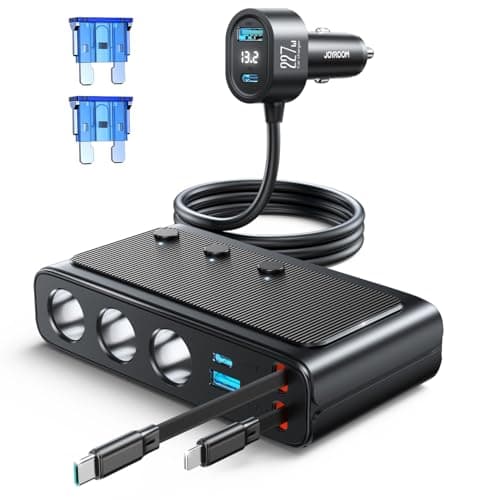 Joyroom 9-in-1 12V/24V Car Cigarette Lighter Splitter w/ 45W PD & 12W Lightning Retractable Cables $15.89 + Free Shipping w/ Prime or on $35+