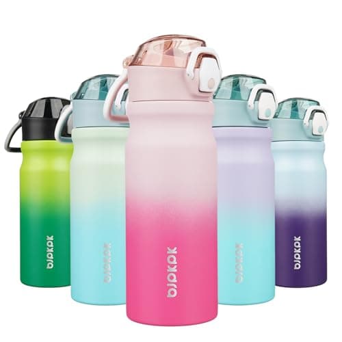 BJPKPK 18oz Insulated Water Bo... Silicone Spout,Cherry Blossom