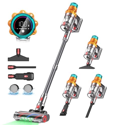 REBANIC Cordless Vacuum Cleane... for Floor/Carpet/Pet Hair/Car