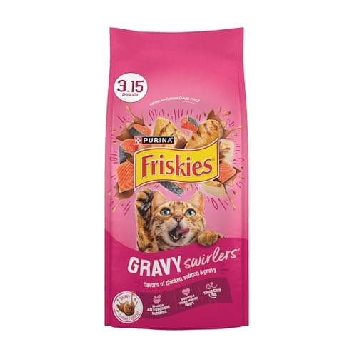 Purina Friskies Gravy Swirlers Dry Cat Food 3.15-lb. Bag  for $3.30 via Sub & Save + free shipping w/ Prime