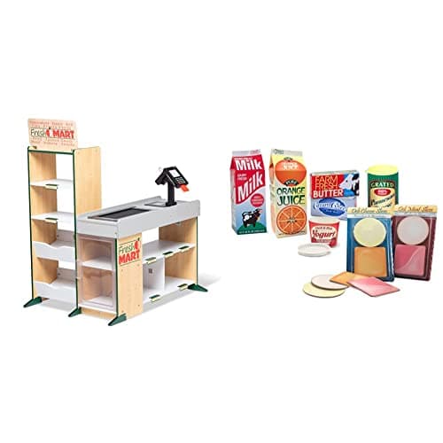 Melissa & Doug Freestanding Wo...Play Food CartonsToy Groceries